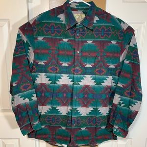 Cabela’s Deerskin Chamois Aztec Print Flannel XLT